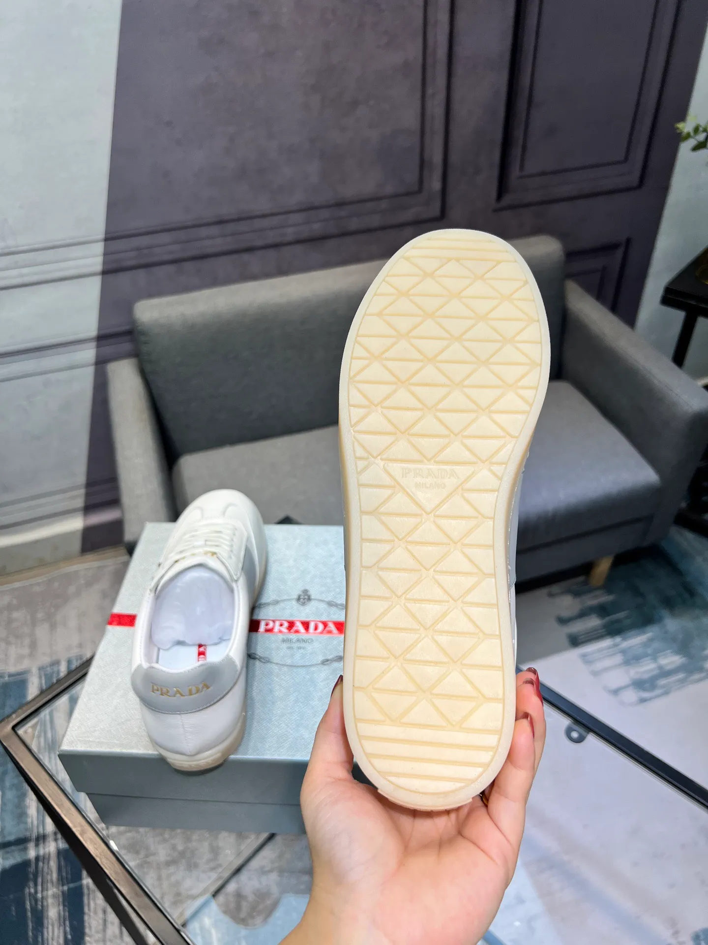 Men's shoes 💰540 [PRADA] Men's shoes are popular in the counter, official website synchronization, 1 high-quality shipment ✔️ Original frosted cowhide + cowhide lining, 1🆚1 replica, original sole, 38-45 (45 customized, non-refundable)
